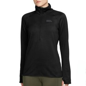 Eddie Bauer Activator Grid Fleece Half Zip Pullover Black XS Active Top